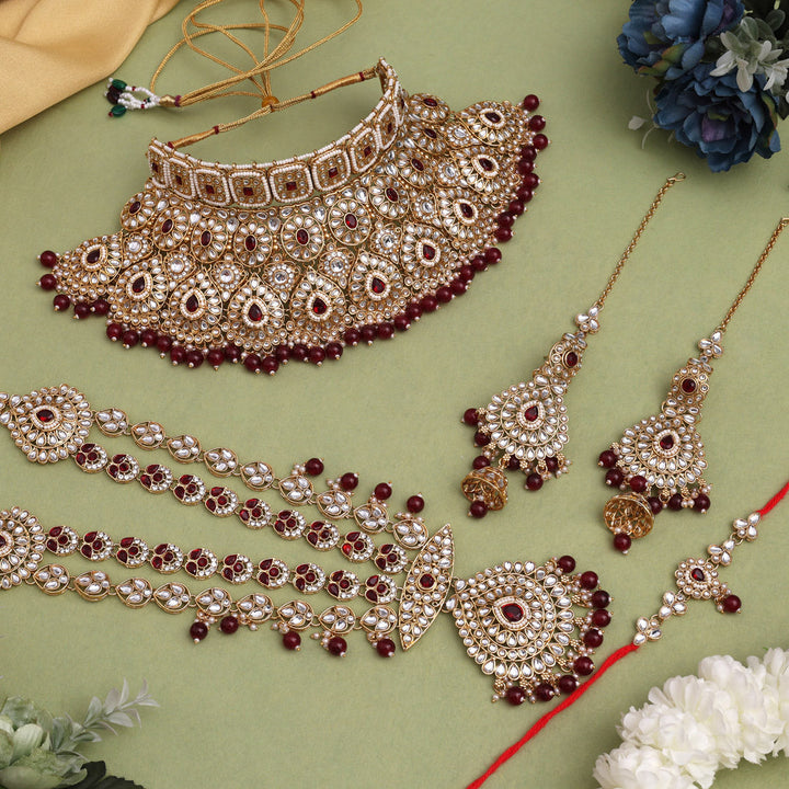 Elegant Kundan Bridal Set | Dulhan Jewelry for Weddings