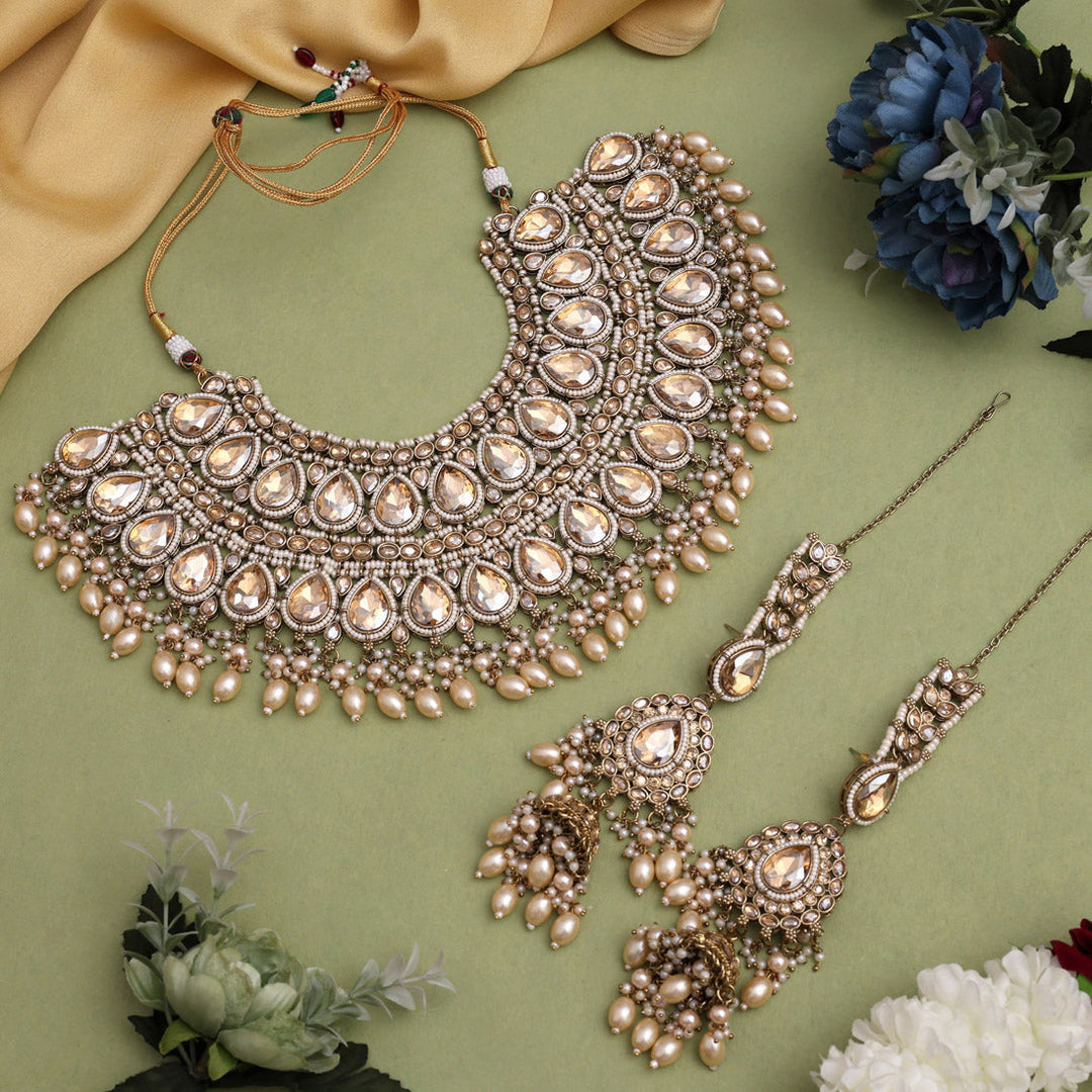 Elaborate Kundan Bridal Set | Traditional Wedding Jewelry