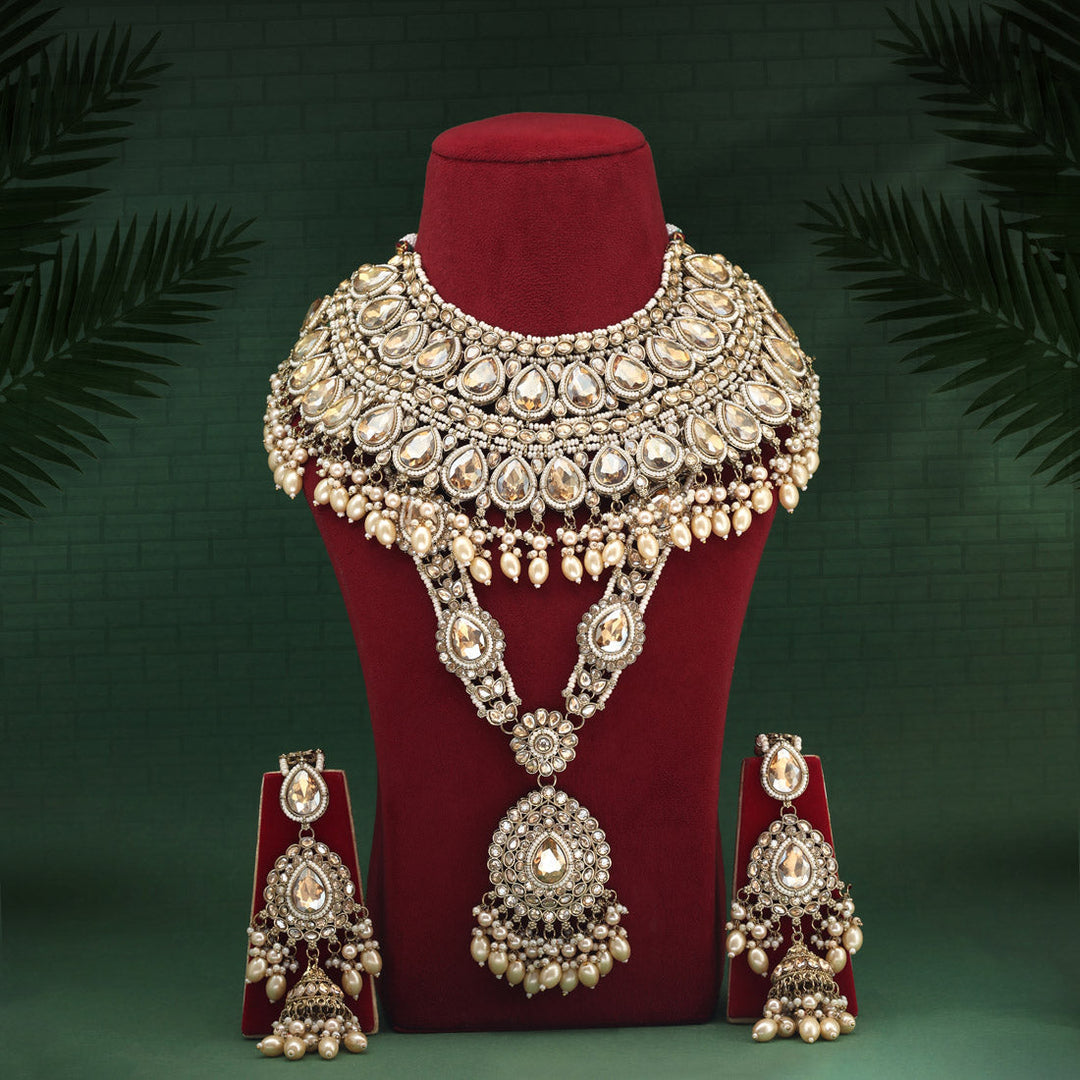 Elaborate Kundan Bridal Set | Traditional Wedding Jewelry