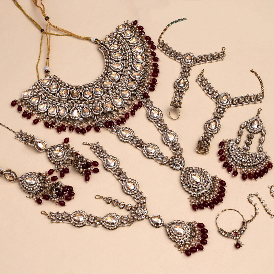 Exquisite Kundan Bridal Set | Dulhan Wedding Jewelry Collection