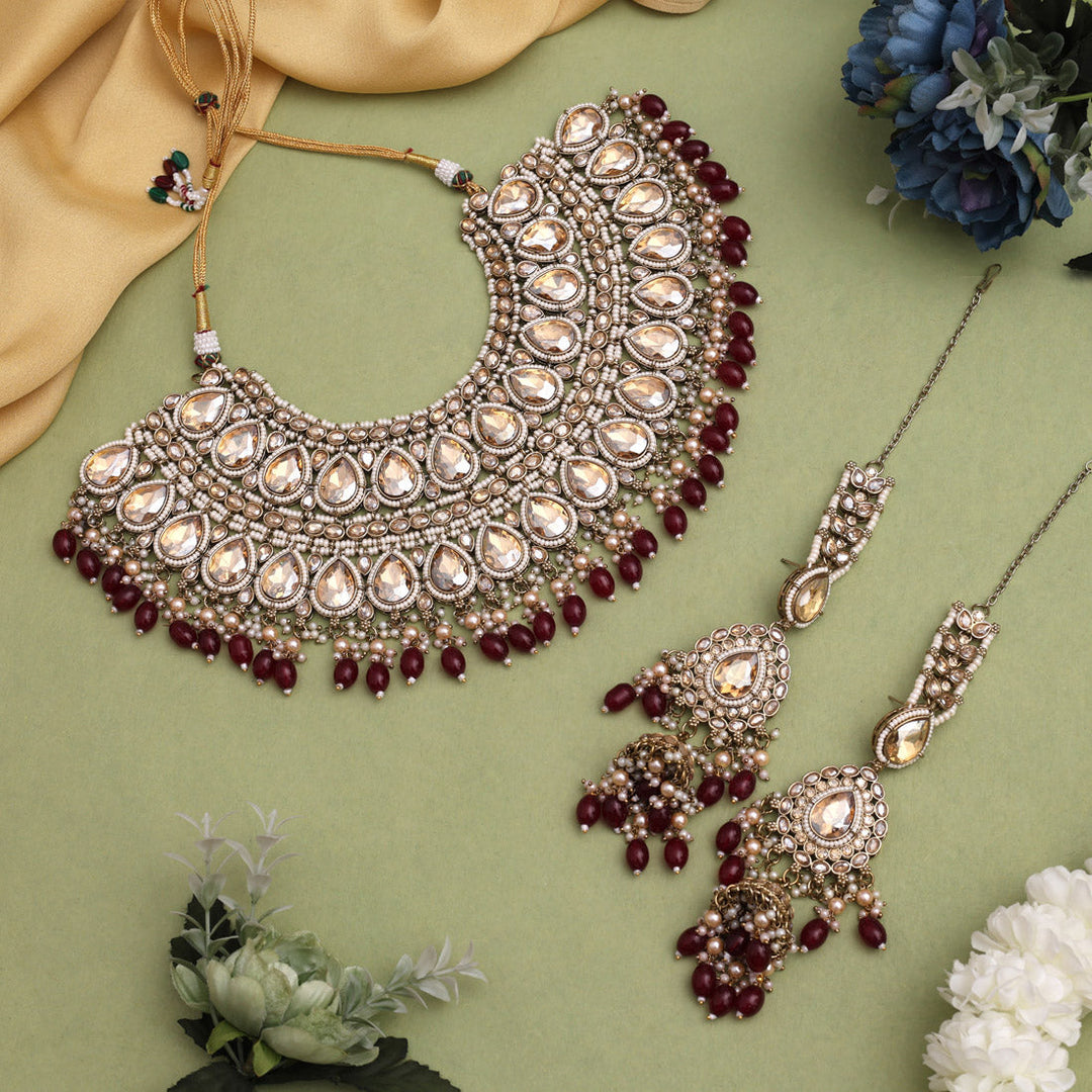 Exquisite Kundan Bridal Set | Dulhan Wedding Jewelry Collection