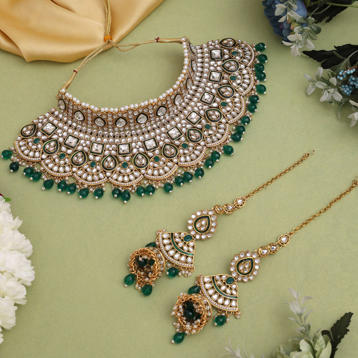 Meena Work Kundan Bridal Jewelry Set | Stunning Dulhan Collection