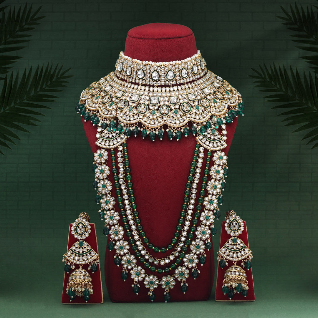 Meena Work Kundan Bridal Jewelry Set | Stunning Dulhan Collection