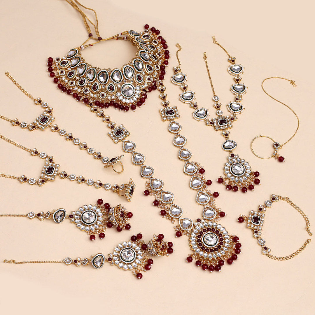 Kundan Meena Bridal Set | Exquisite Dulhan Jewelry