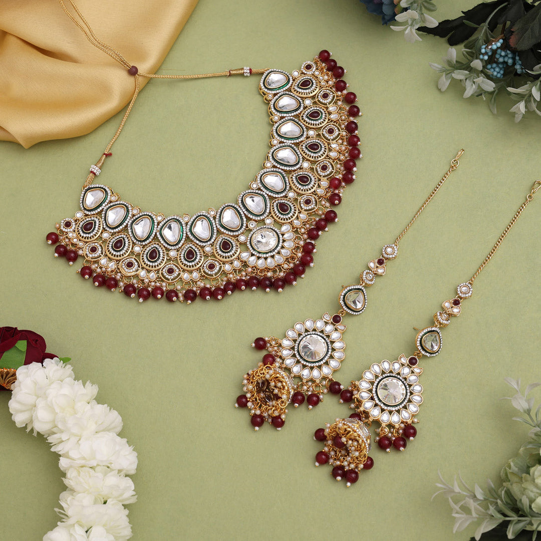 Kundan Meena Bridal Set | Exquisite Dulhan Jewelry