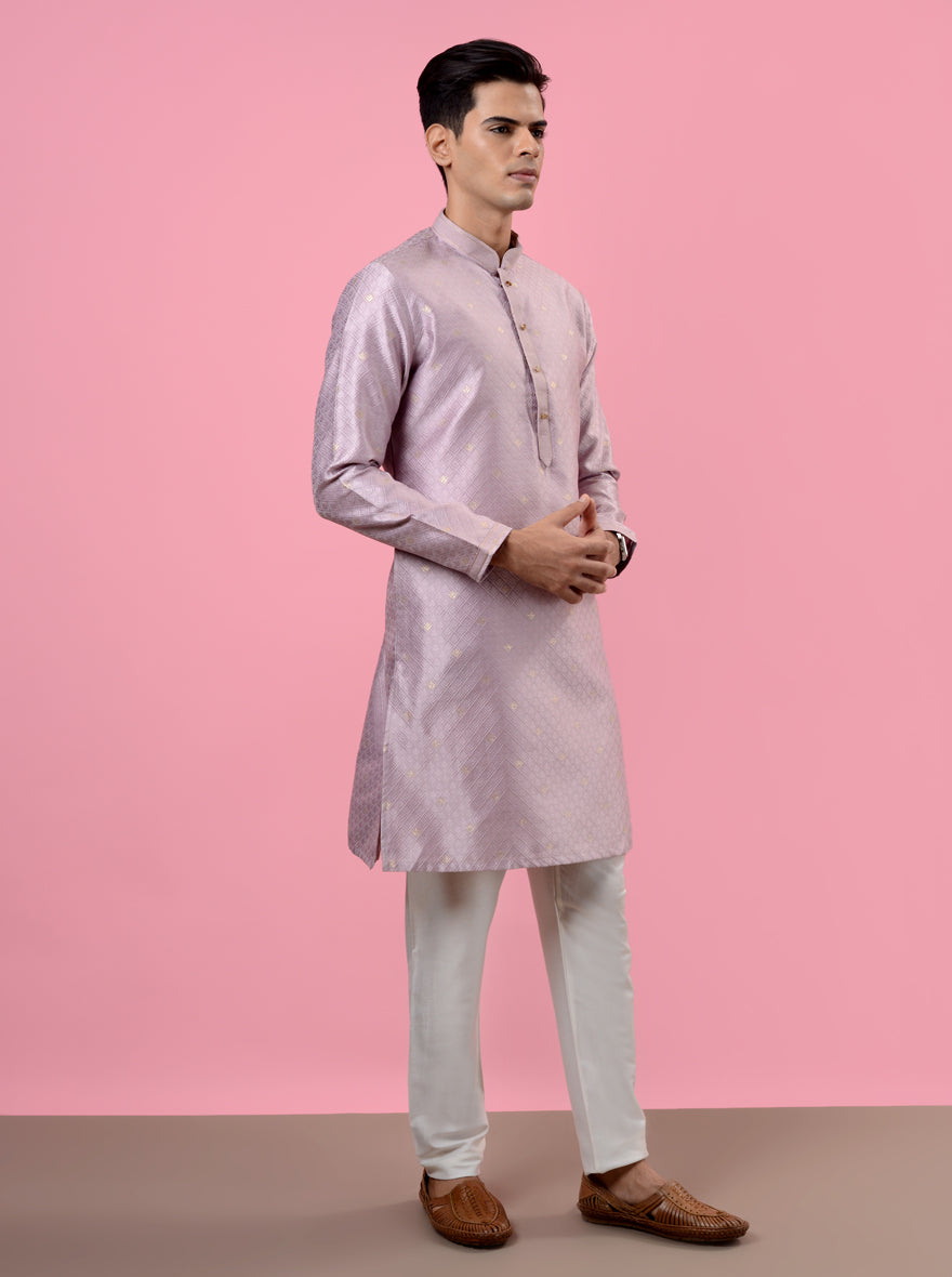 Garnet pink kurta pajama, designed for comfort and style during festive occasions in the USA.