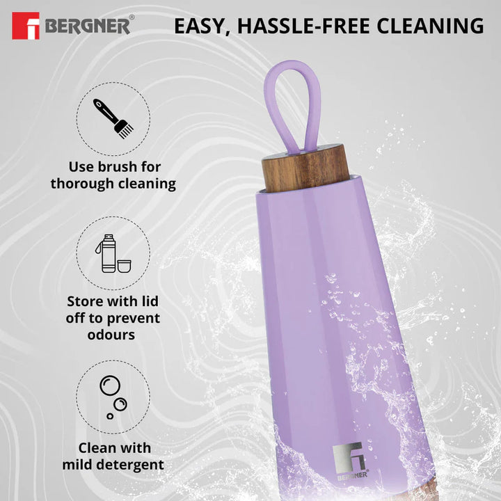 Bergner Thermosteel Bottle | Hot & Cold | Double-Walled, Leak-Proof