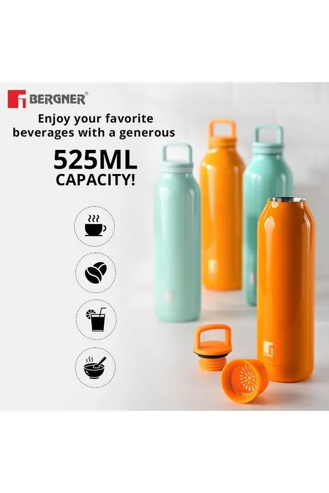 Double-Walled Flask | Bergner Walking Daisy Droplet Stainless Steel Bottle