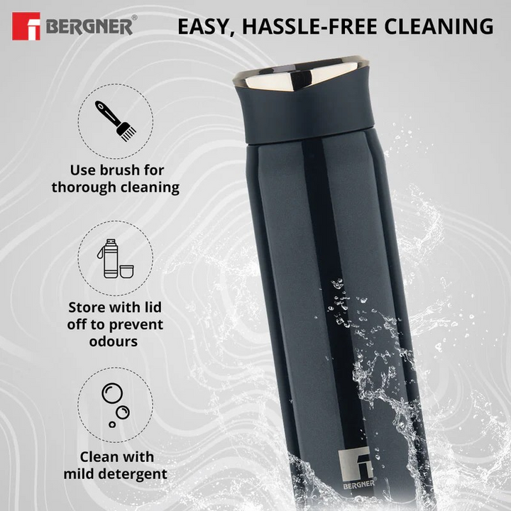 Bergner 450ml Thermosteel Flask | Carry Cask Hot & Cold Leak-Proof Design