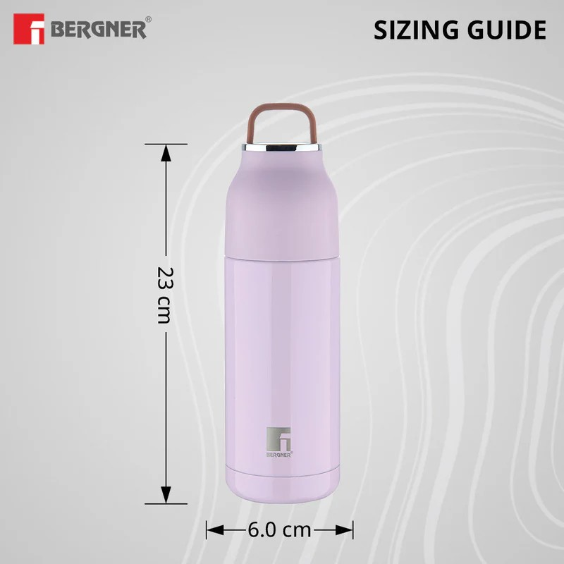 Aqua Zest Vacuum Bottle by Bergner | 350ml Stainless Steel & Leak-Proof