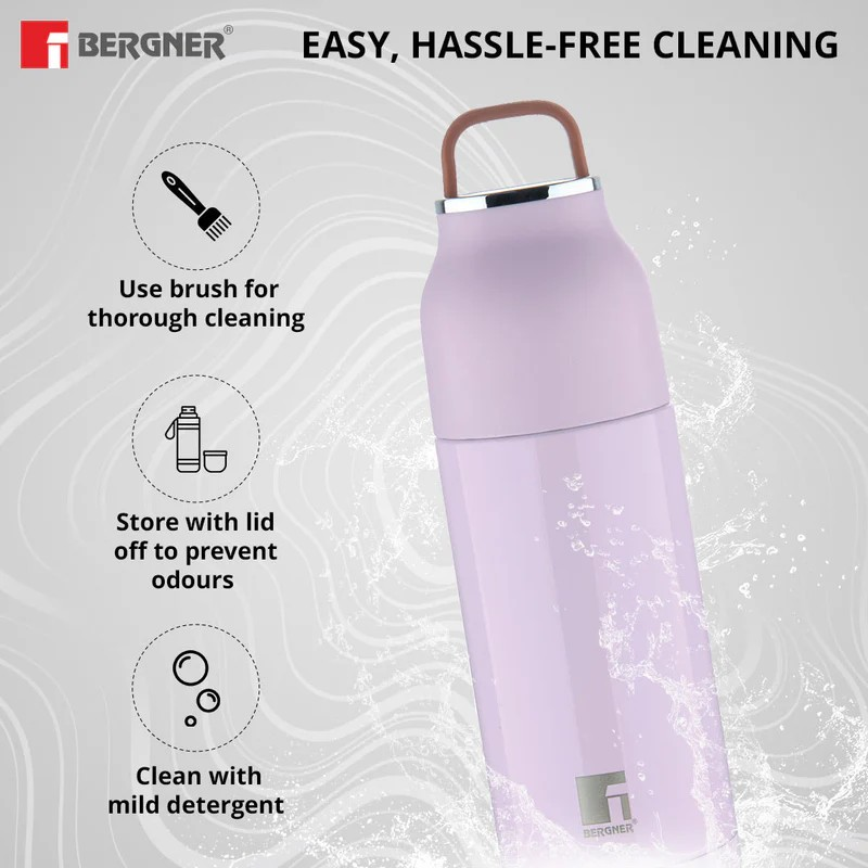 Aqua Zest Vacuum Bottle by Bergner | 350ml Stainless Steel & Leak-Proof