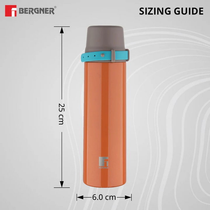 Bergner Stile 500ml Travel Bottle | Double-Walled Hot & Cold Thermosteel Flask