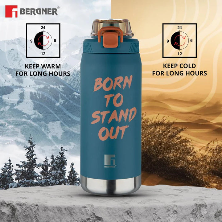 1100ml Bergner Walking Aqua Gym Pro Flask | Double-Wall Thermosteel Bottle