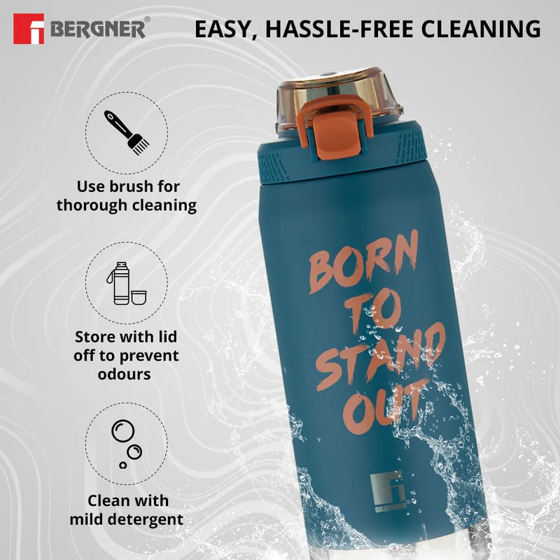 1100ml Bergner Walking Aqua Gym Pro Flask | Double-Wall Thermosteel Bottle