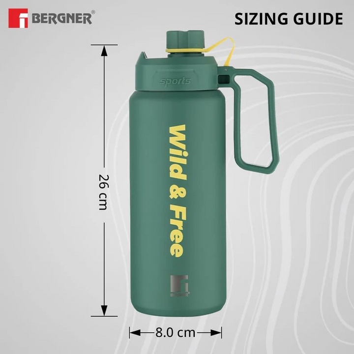 Walking Pathfinder Thermosteel Flask | 1000ml Bergner Hot & Cold Double-Walled Bottle