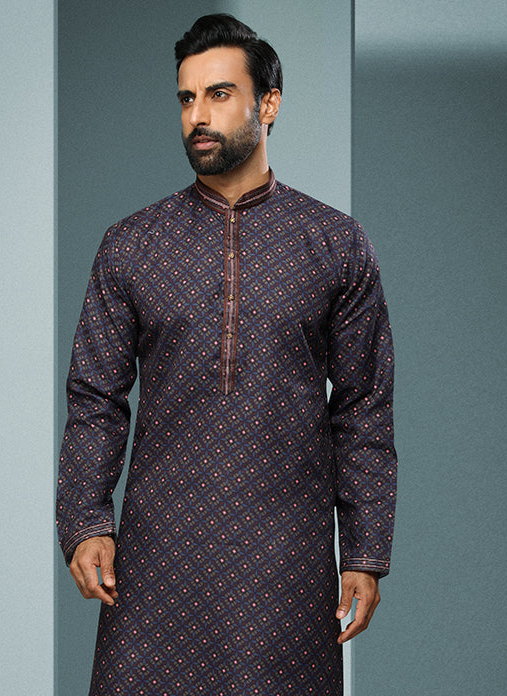 Exclusive Navy Cotton Premium Kurta Pajama | Perfect for Grand Celebrations & Traditional Gatherings