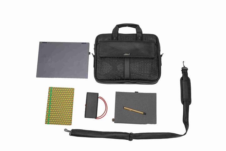 Executive Genuine Leather Laptop Bag | Classic Elegance for Business Professionals