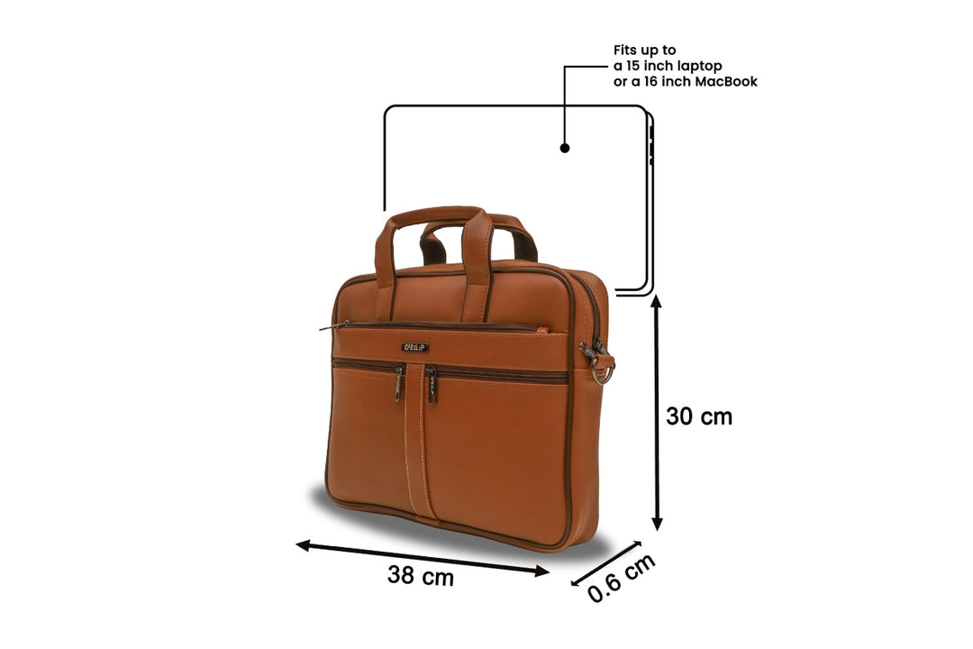 Premium Genuine Leather Laptop Bag for Men | Timeless Elegance & Durability