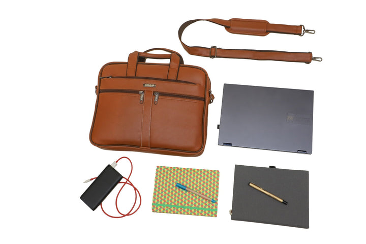 Premium Genuine Leather Laptop Bag for Men | Timeless Elegance & Durability