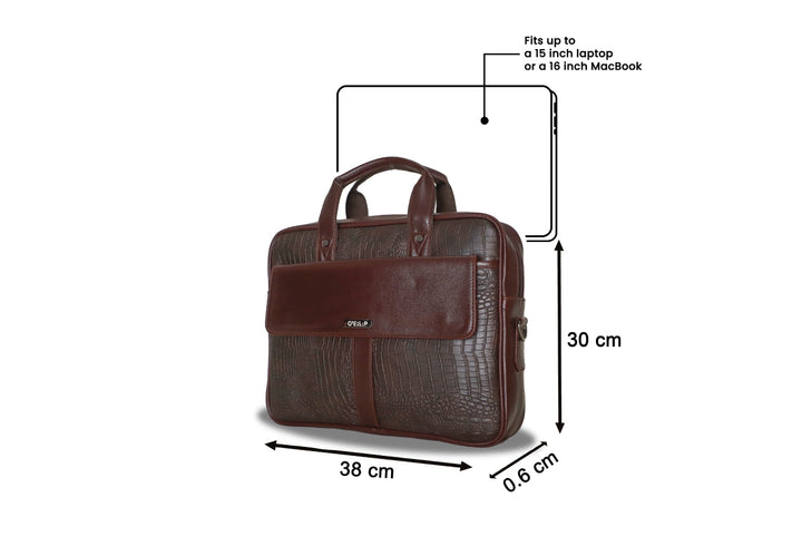 Classic Genuine Leather Laptop Bag for Men | Timeless Elegance & Durability