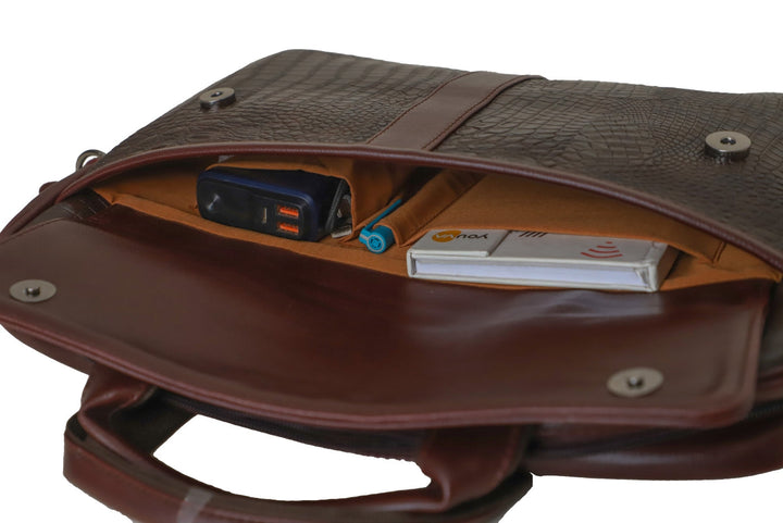 Classic Genuine Leather Laptop Bag for Men | Timeless Elegance & Durability