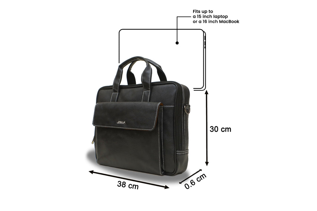 Classic Genuine Leather Laptop/MacBook Bag | Timeless Elegance for Professionals