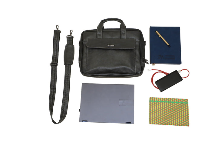 Classic Genuine Leather Laptop/MacBook Bag | Timeless Elegance for Professionals