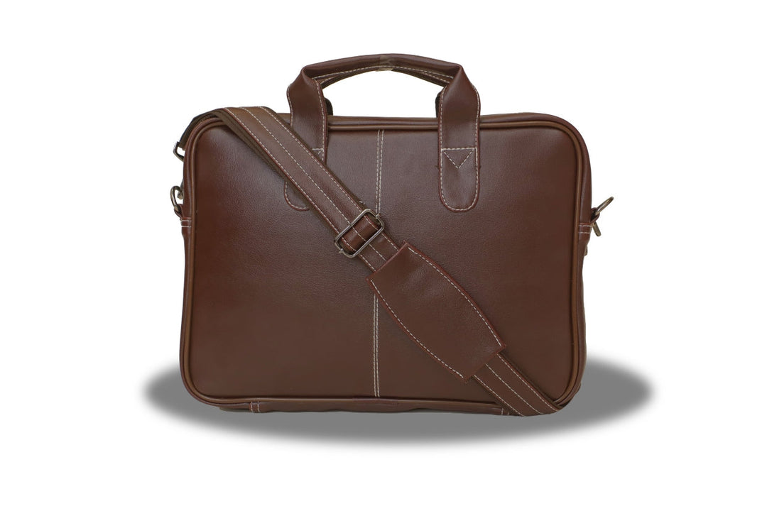 Classic Genuine Leather Laptop Bag | Timeless Elegance for Professionals