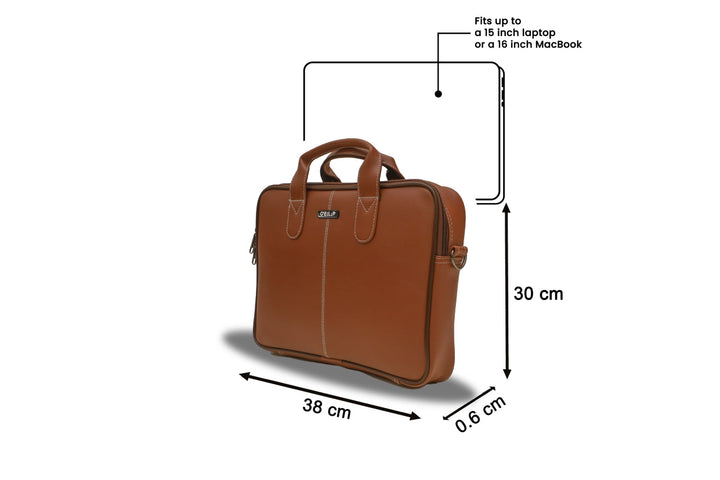 Professional Genuine Leather Laptop Bag | Classic Elegance for Business Professionals