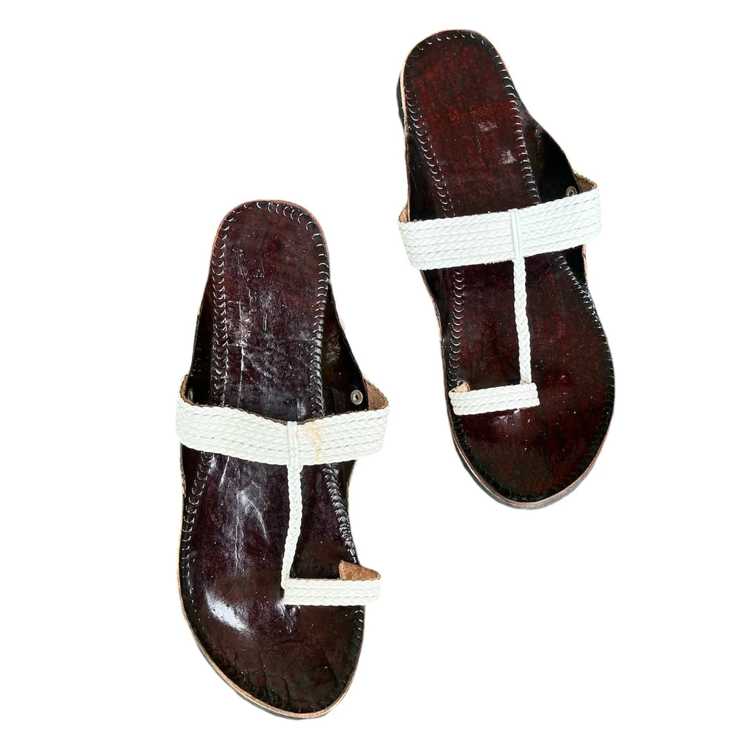 Kolhapuri Leather Flats for Women | Handcrafted Traditional Sandals