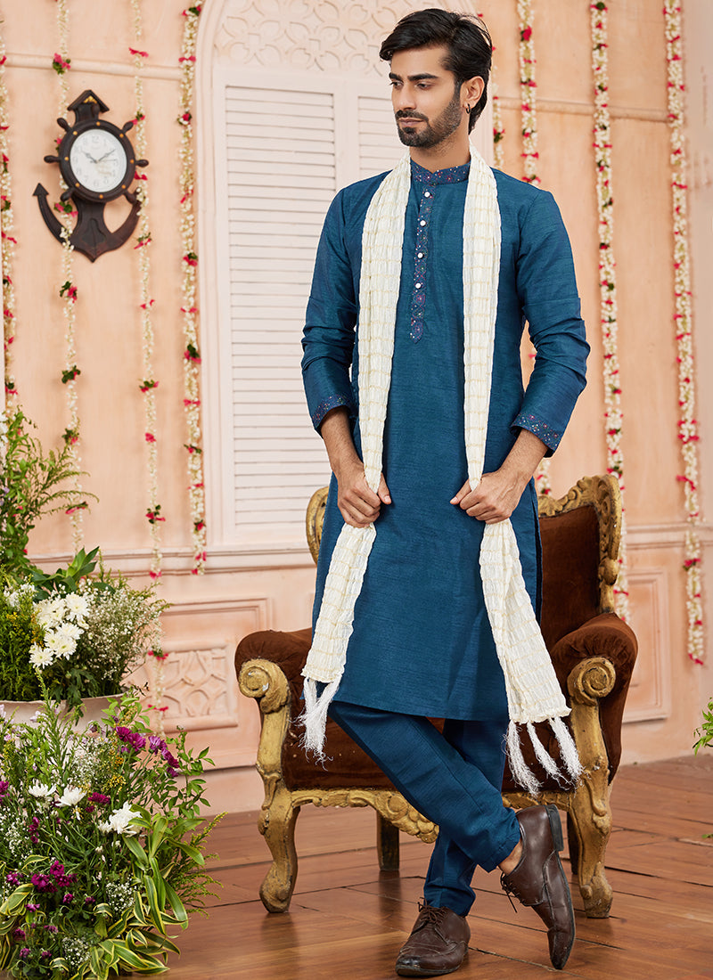 Authentic Ethnic Art Silk Premium Kurta Pajama | Luxury Attire for Weddings & Special Moments