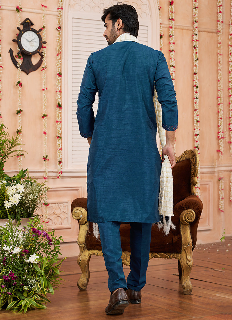 Authentic Ethnic Art Silk Premium Kurta Pajama | Luxury Attire for Weddings & Special Moments