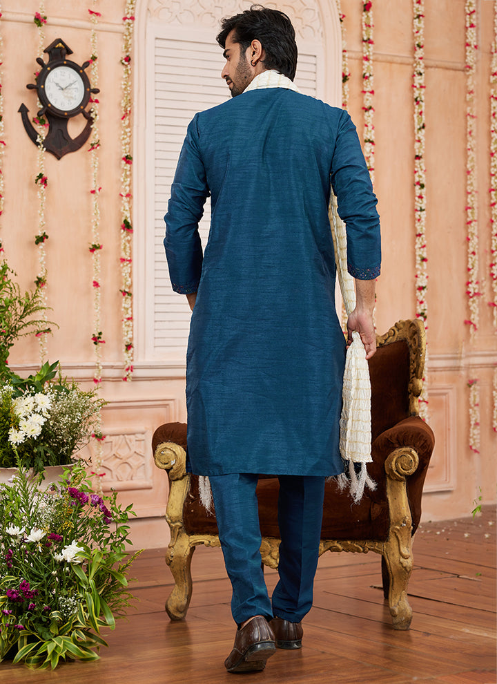 Authentic Ethnic Art Silk Premium Kurta Pajama | Luxury Attire for Weddings & Special Moments