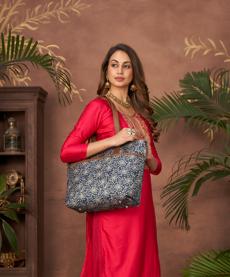 Ethnic Charm Jute Tote Bag | Handcrafted Artistry for Sustainable Fashion