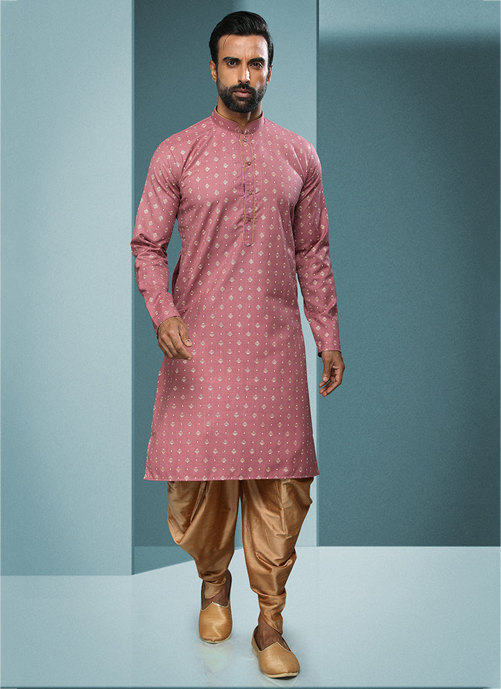 Pink Fashion Cotton Premium Kurta Pajama | Luxury Attire for Weddings & Special Moments