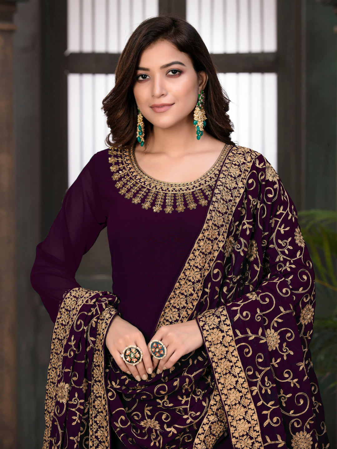 Beautifully crafted purple salwar kameez set, ideal for weddings and festivals with rich fabric and stylish fit.