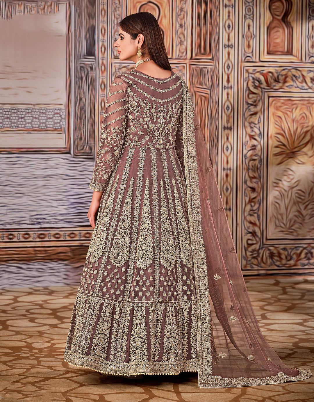 Chic brown salwar kameez showcasing rich colors, perfect for modern women celebrating special occasions in the USA.