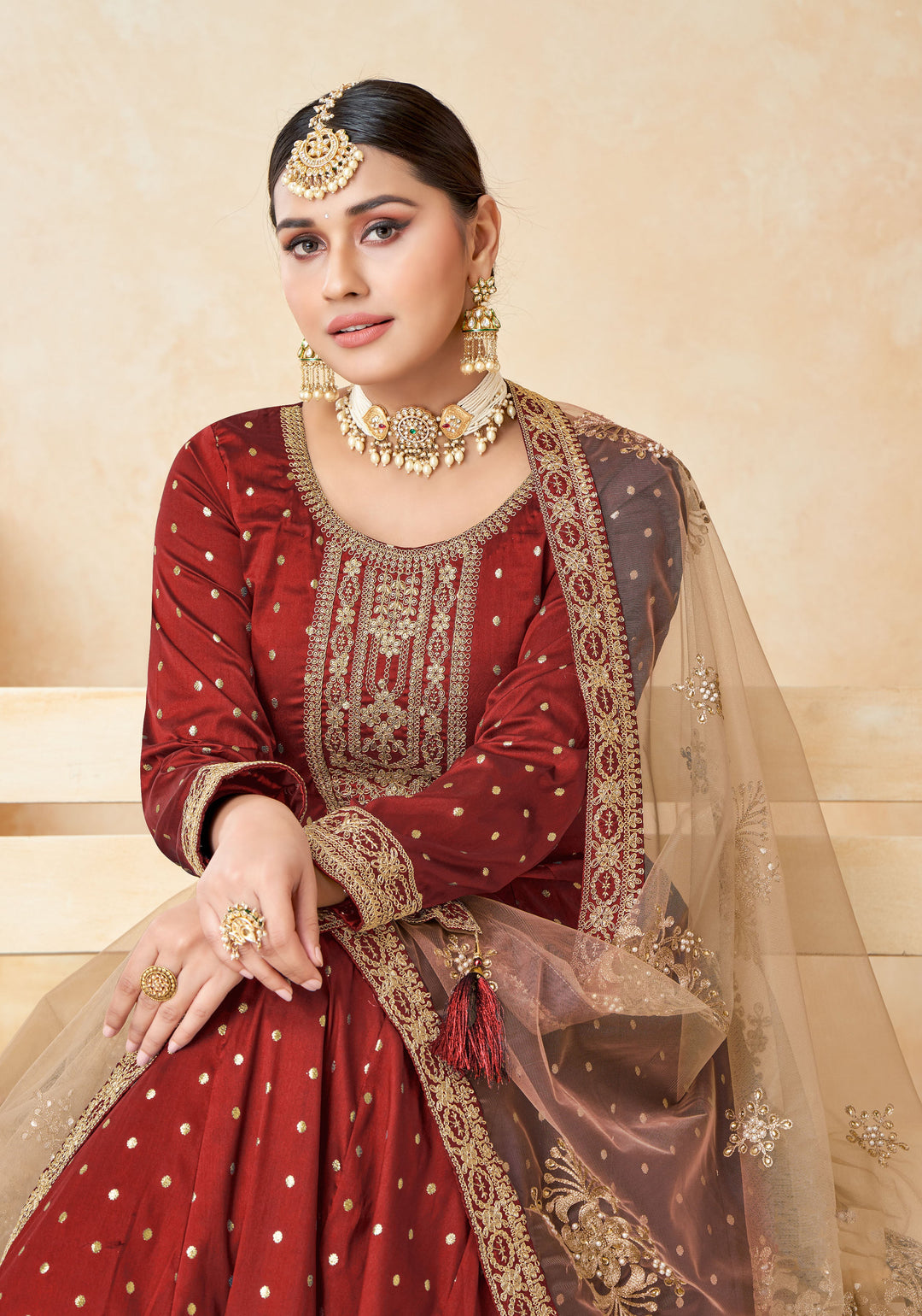 Chic red salwar kameez designed for modern women, ideal for festive occasions and cultural gatherings in the USA.