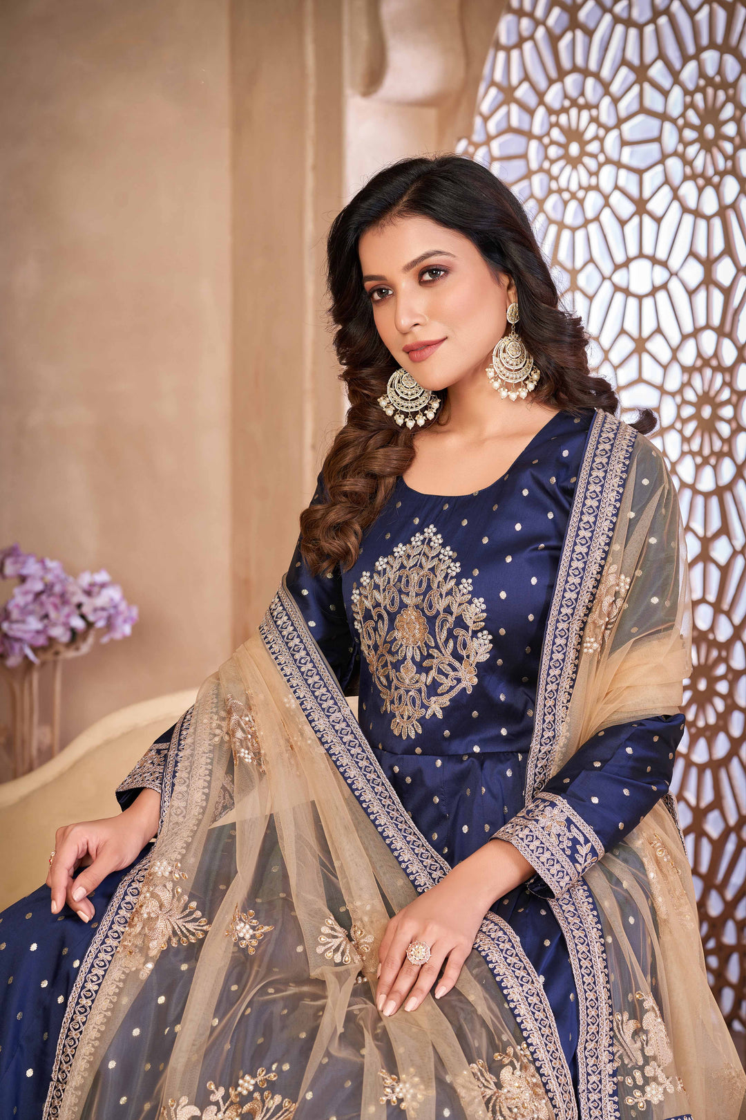 Elegant blue salwar kameez designed for festive occasions and cultural gatherings.