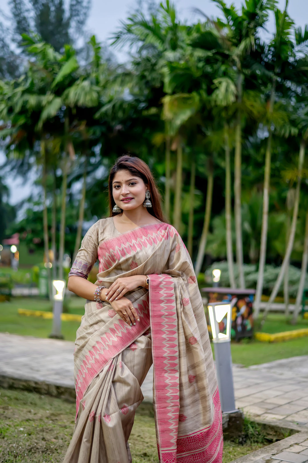 Classic blue Tussar silk saree with rich weaving and a statement pallu design, perfect for cultural events.