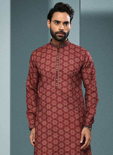 Maroon Cotton Premium Kurta Pajama | An Ultimate Expression of Sophistication & Class