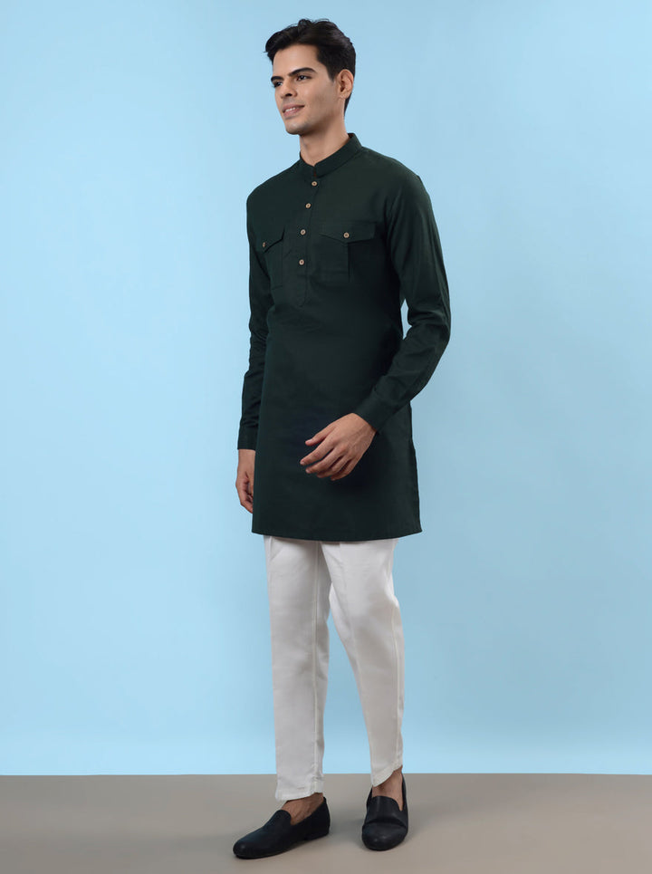 Stylish green kurta pajama designed for special occasions in the USA.