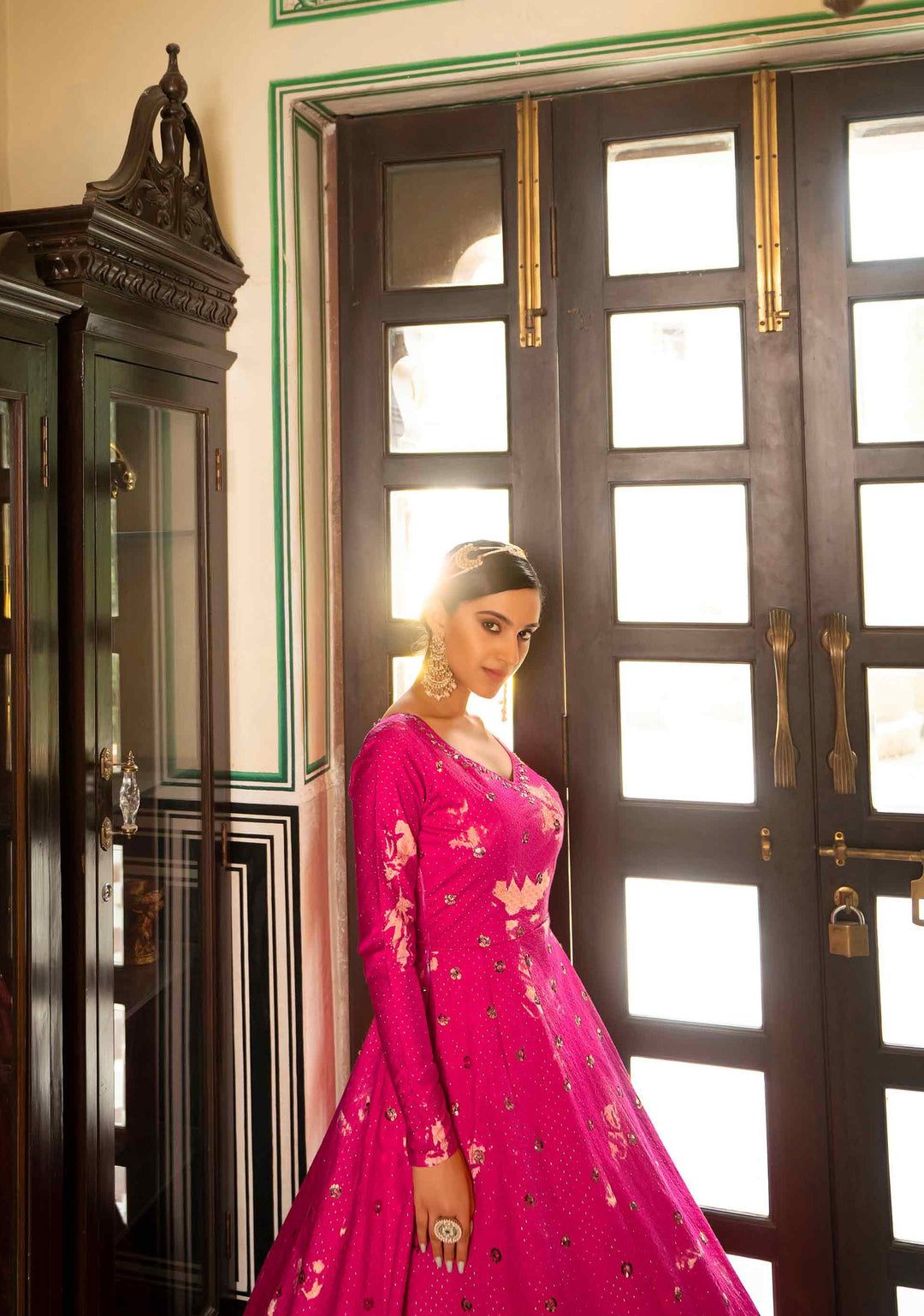 Rani pink Graceful  cotton Top with nan Bottom | Completed with a Gorgeous  Dupatta