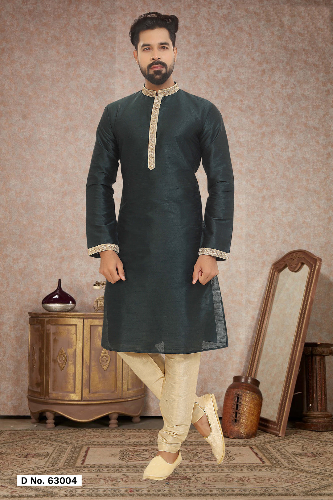 Premium Dupion Silk Kurta Pajama | Traditional Outfit for Men