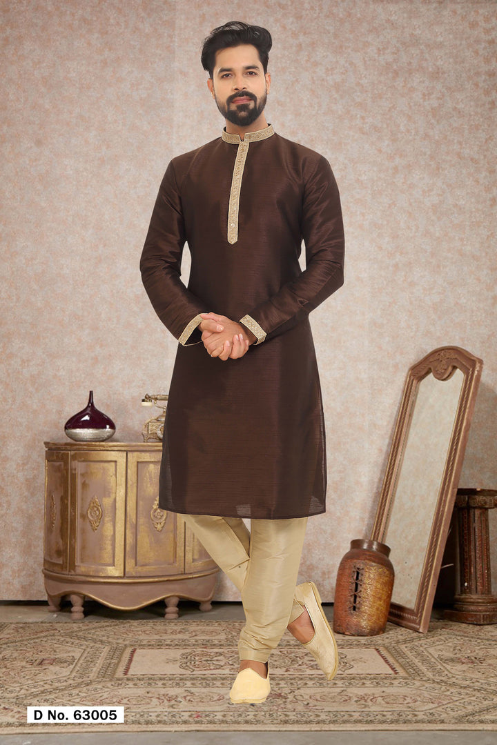 Premium Dupion Silk Kurta Pajama | Traditional Outfit for Men