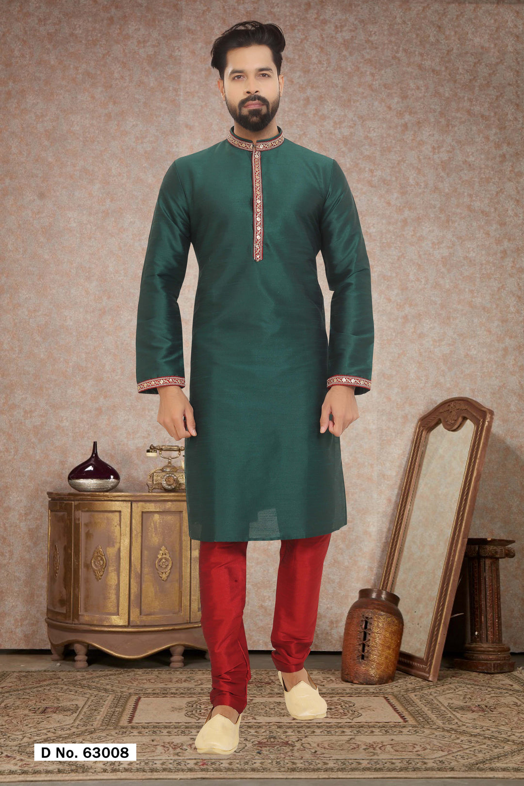 Premium Dupion Silk Kurta Pajama | Traditional Outfit for Men