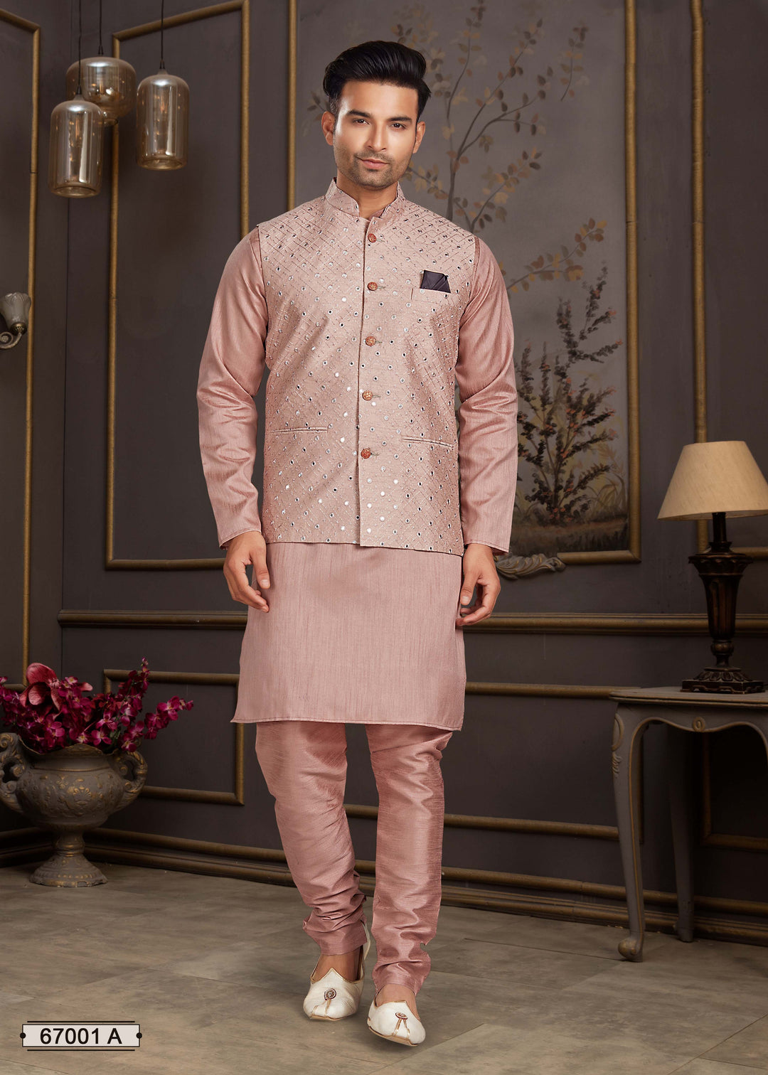 Estela Silk Jacket Kurta Pajama Set | Traditional Indian Wear Collection