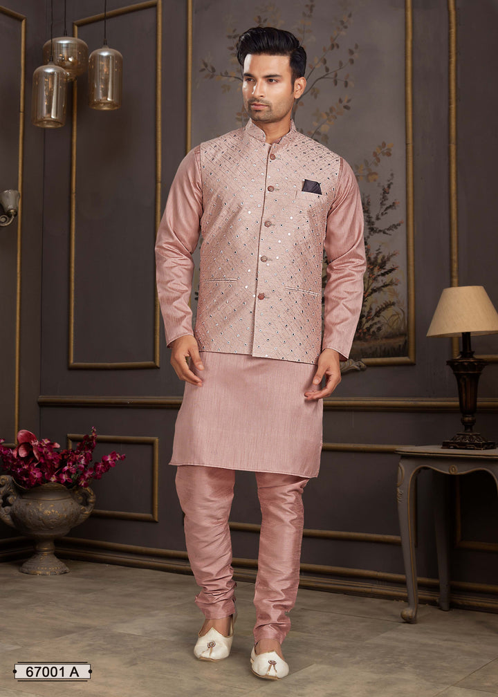 Estela Silk Jacket Kurta Pajama Set | Traditional Indian Wear Collection