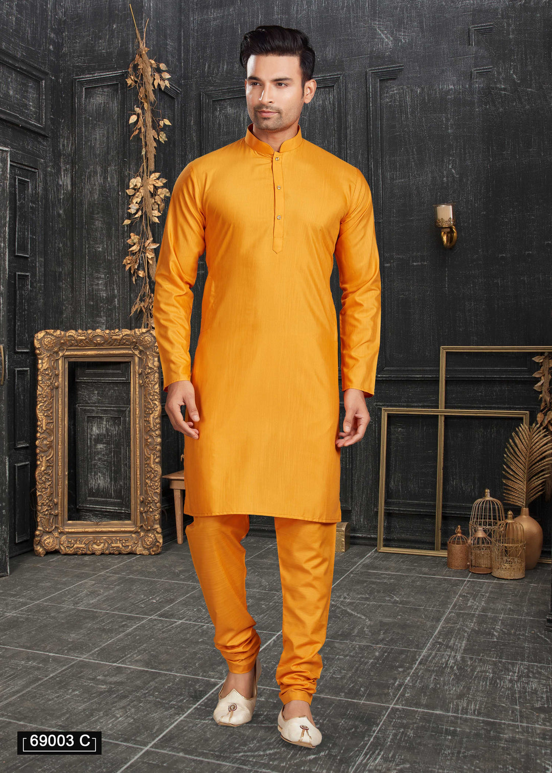 Malai Silk Kurta Pajama for Men | Digital Print & Silk Mastani Bottom