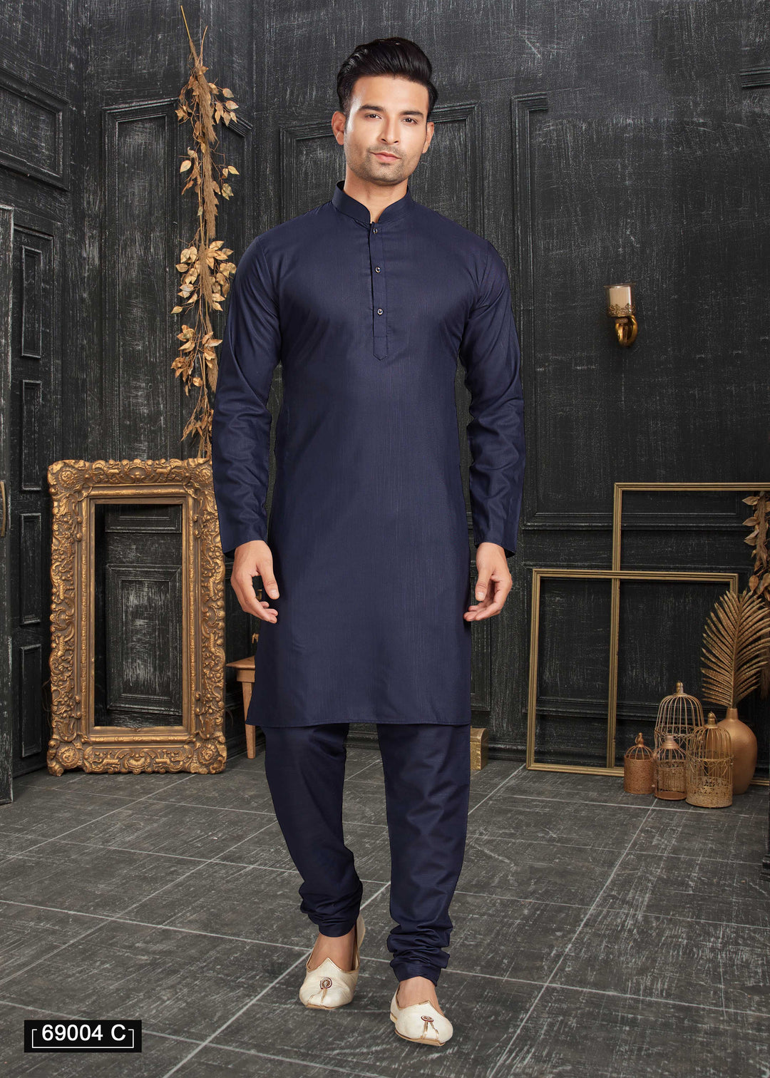 Malai Silk Kurta Pajama for Men | Digital Print & Silk Mastani Bottom